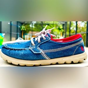 Skechers On the GO Rage Denim Boat Shoes Size 9